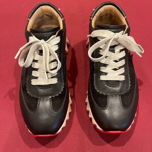 Christian Louboutin Black and Red Sneakers